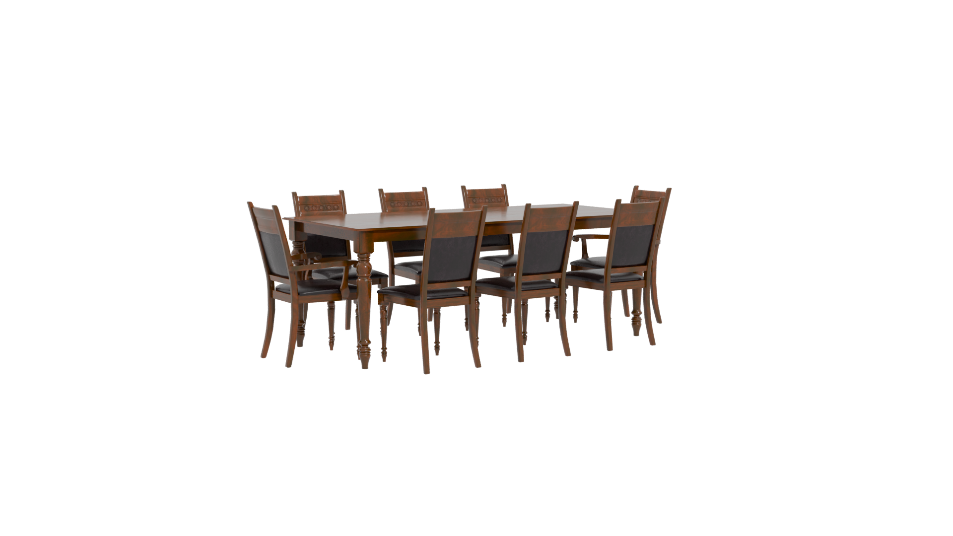 Elegant Dining Table Set 3D - Professional 3D Model Render 4
