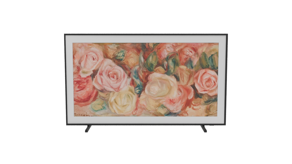 Artistic Floral Canvas Display 3D - Professional 3D Model Render 11