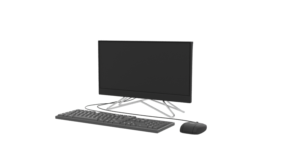 Sleek All-in-One Desktop Computer 3D Model - Professional 3D Model Render 12