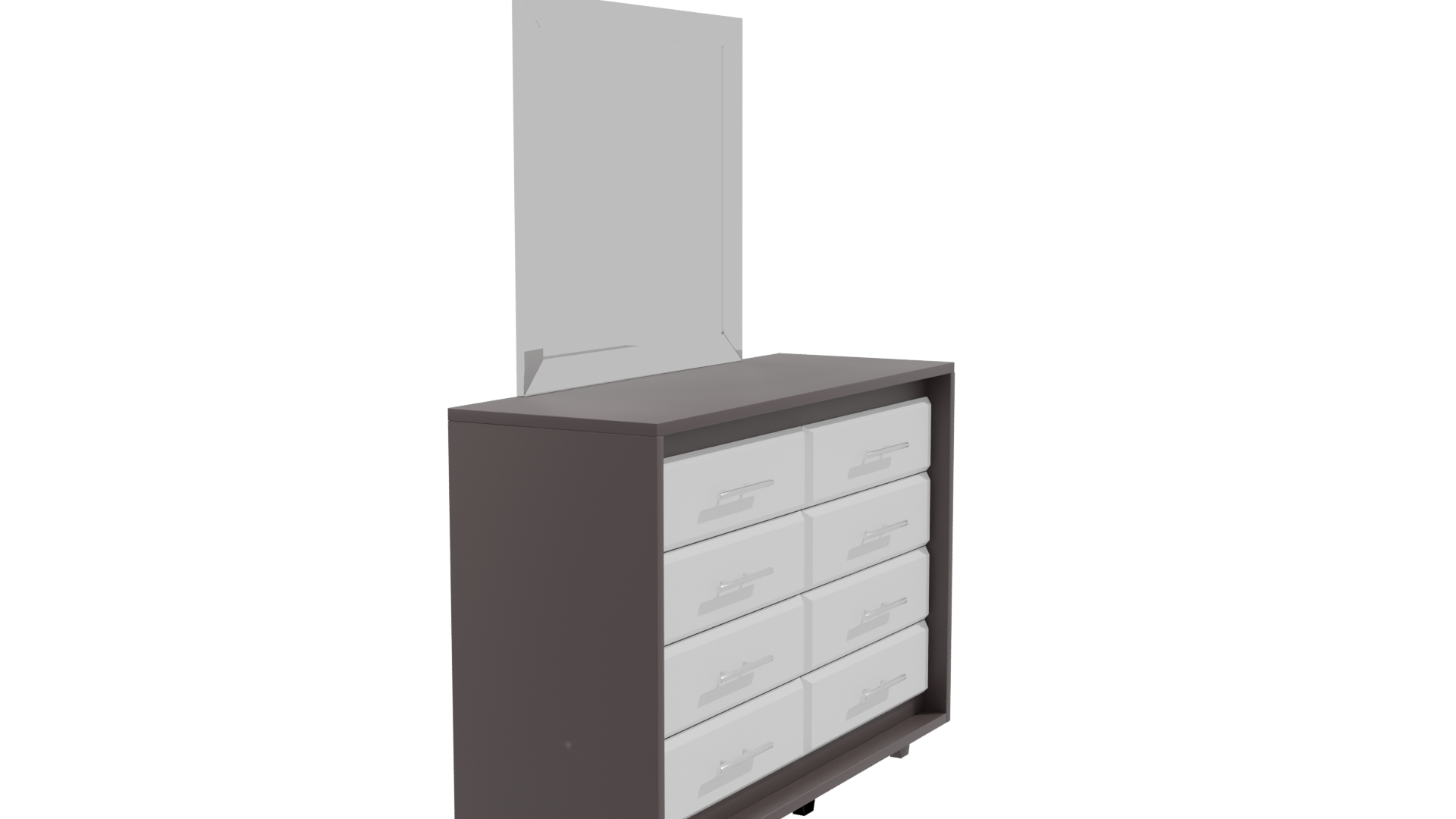 Stylish Modern Dresser Set 3D - Professional 3D Model Render 9