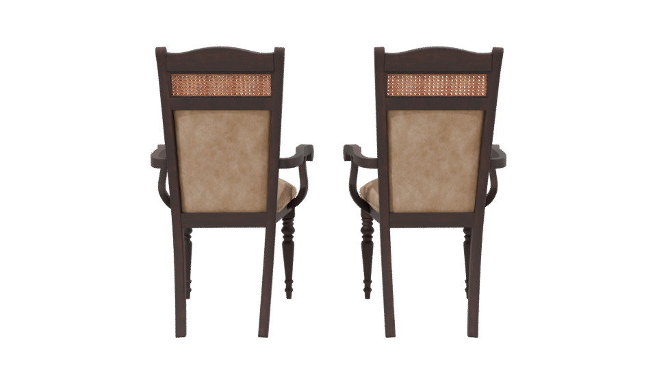 Stylish Wooden Dining Chair 3D - Professional 3D Model Render 2