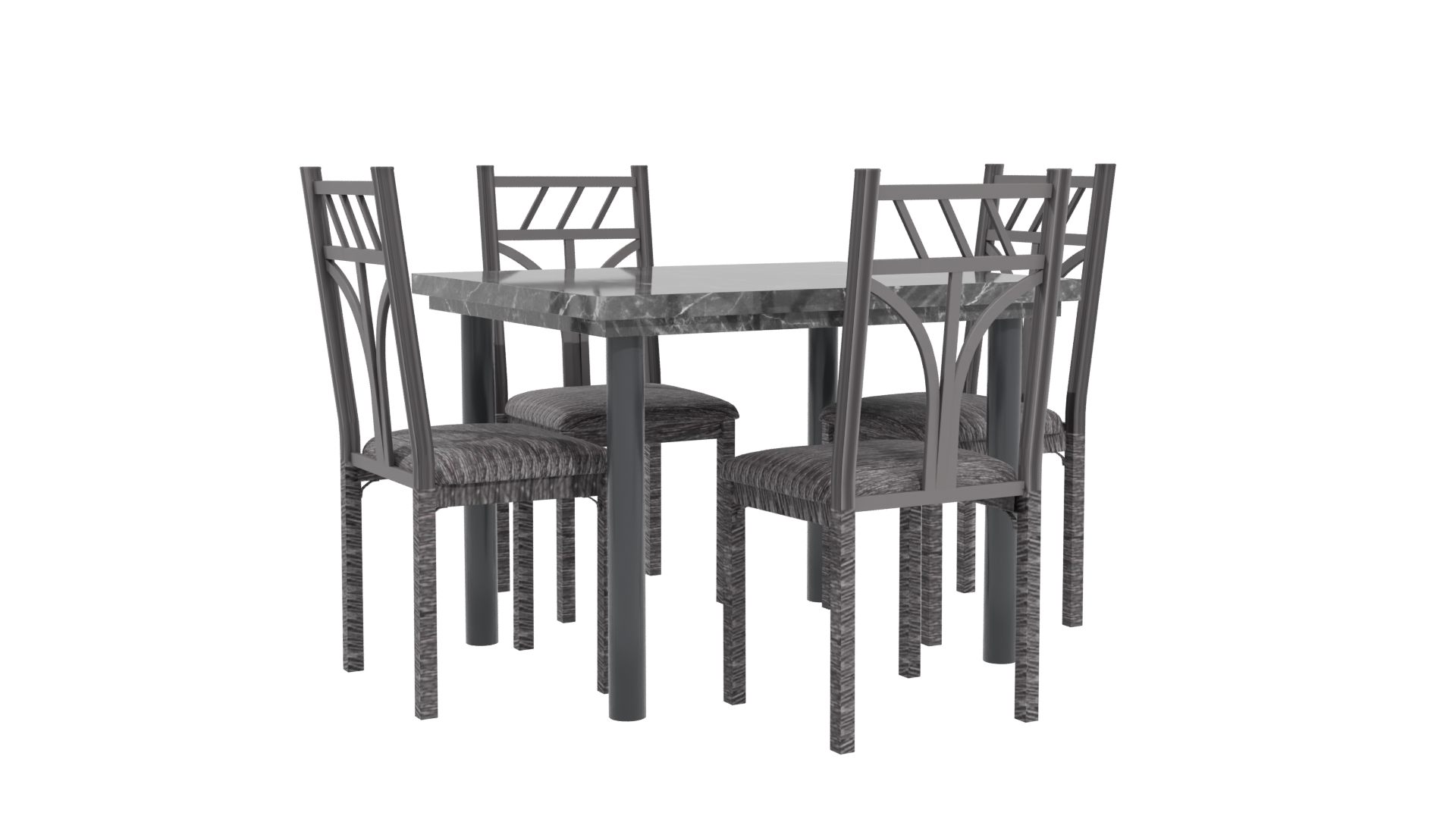 Stylish Dining Table Set 3D - Professional 3D Model Render 4
