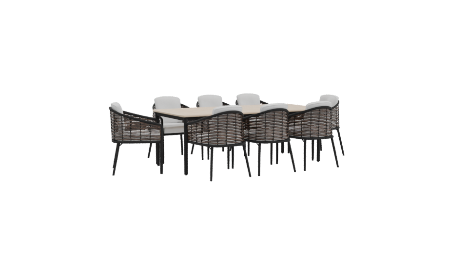 Outdoor Dining Set 3D Model - Professional 3D Model Render 10