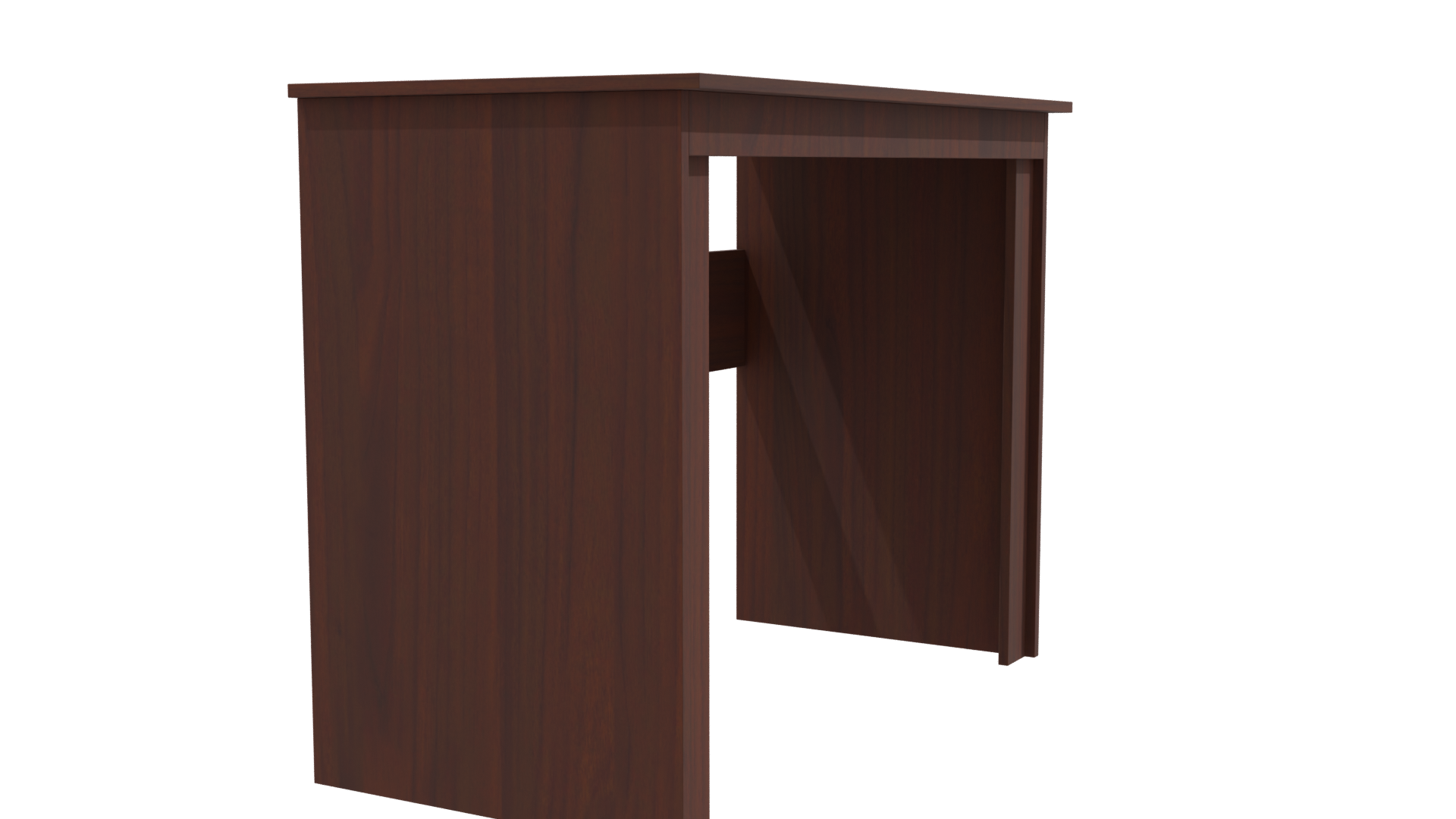 Stylish Wooden Writing Desk 3D - Professional 3D Model Render 9