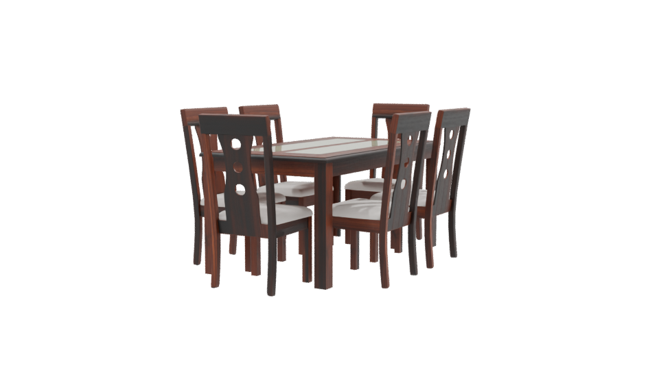 Modern Dining Table Set 3D - Professional 3D Model Render 9