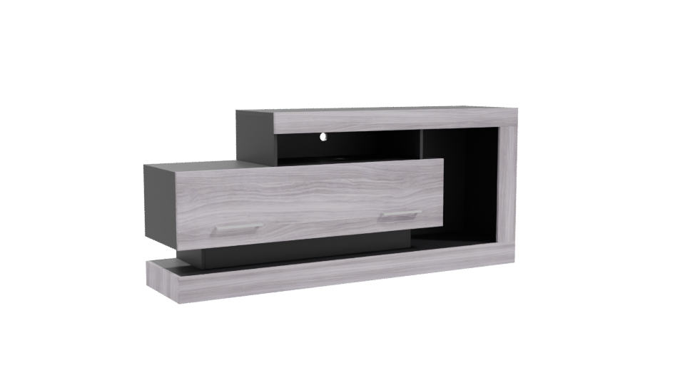 Minimalist Wooden Storage Unit 3D - Professional 3D Model Render 10