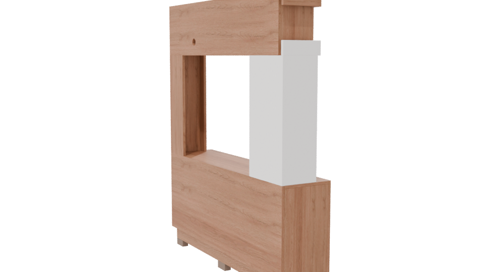 Contemporary Wood TV Stand Model - Professional 3D Model Render 7