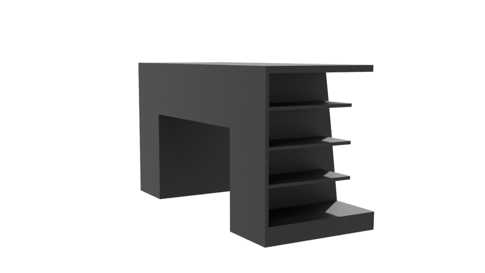 Stylish Modern Office Desk 3D - Professional 3D Model Render 7