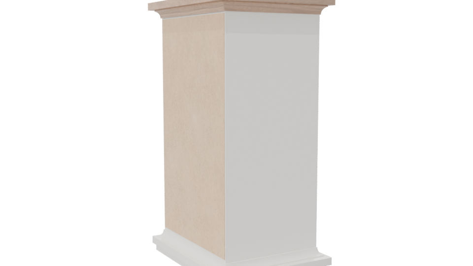 Stylish White Modern Storage Cabinet 3D Model - Professional 3D Model Render 7