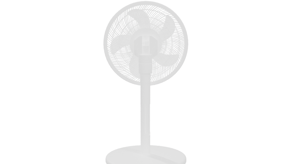 Stylish White Standing Fan 3D - Professional 3D Model Render 5