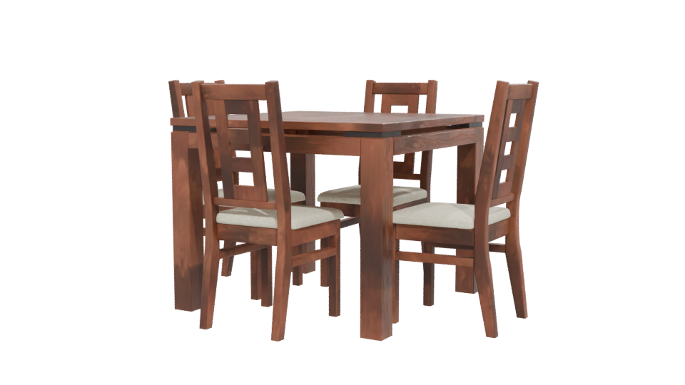Stylish Wooden Dining Table 3D - Professional 3D Model Render 12