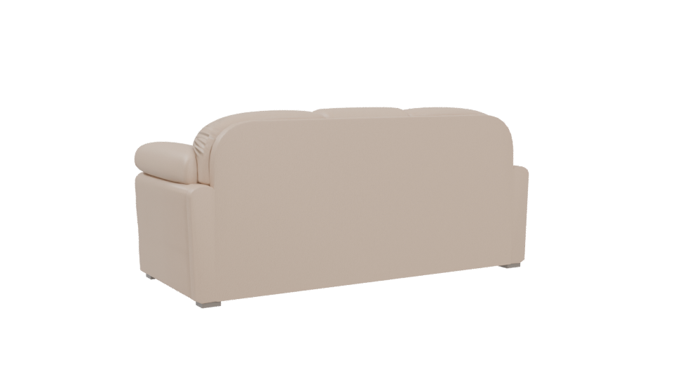 Contemporary Plush Sofa Model - Professional 3D Model Render 4