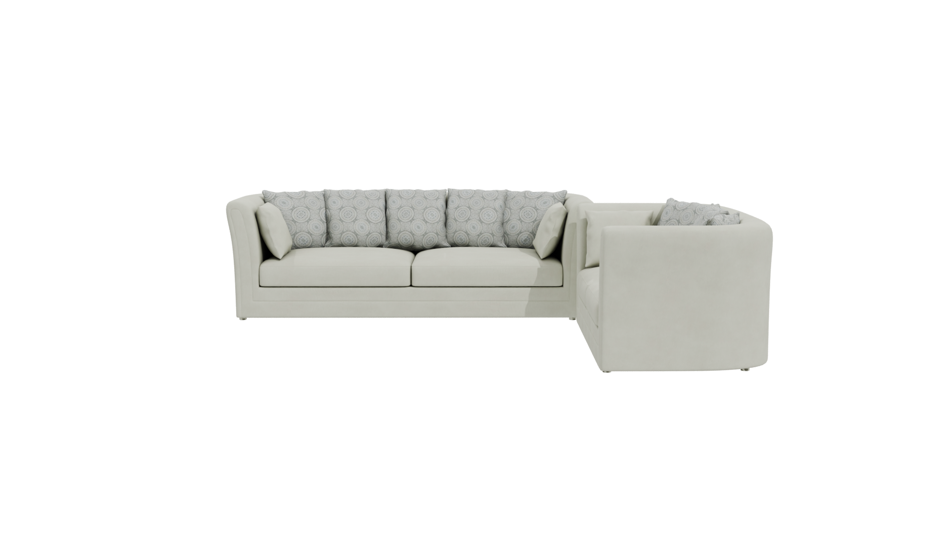 Stylish Sectional Sofa 3D Model - Professional 3D Model Render 11