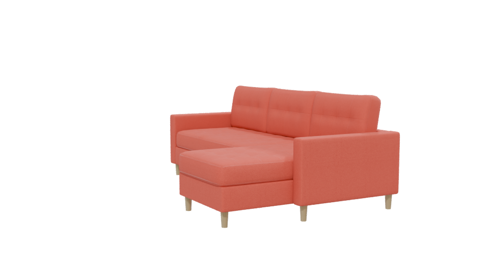 Contemporary Fabric Sectional Sofa 3D Model - Professional 3D Model Render 13