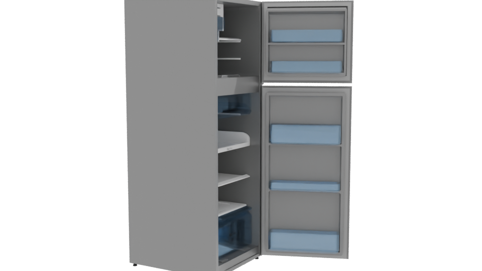 Modern Refrigerator 3D Model - Professional 3D Model Render 9