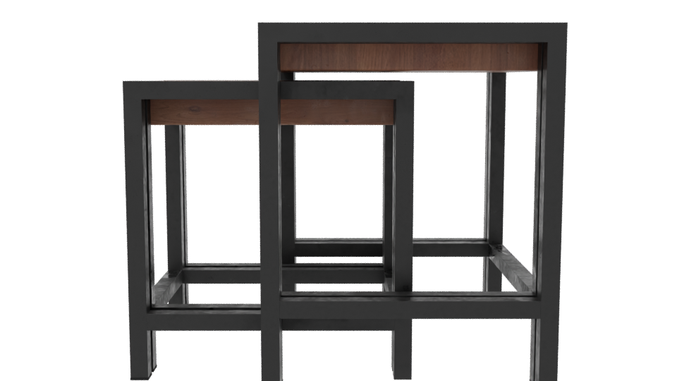 Minimalist Nesting Tables 3D Model - Professional 3D Model Render 2