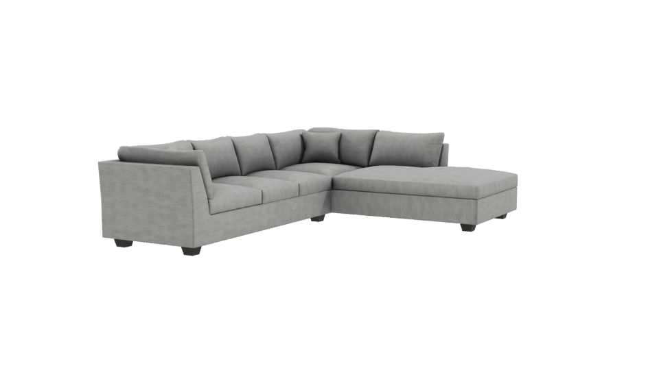 Luxurious Modern Sectional Sofa - Professional 3D Model Render 9