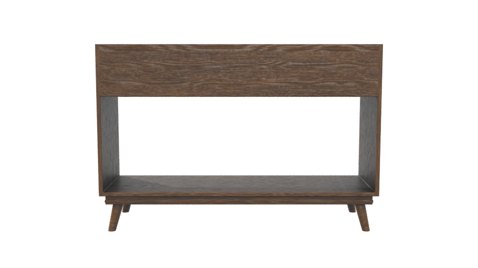 Stylish Vintage Wooden Console Table 3D Model - Professional 3D Model Render 5