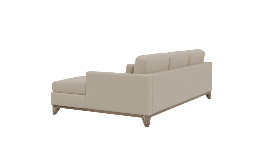 Cozy Modern Sectional Sofa 3D Model - Professional 3D Model Render 3