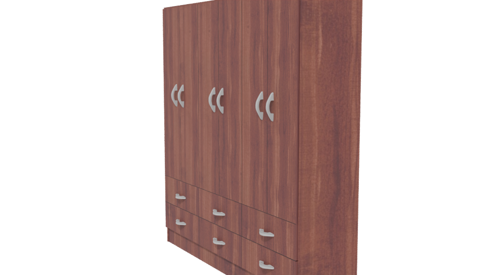 Stylish Wooden Storage Cabinet 3D - Professional 3D Model Render 13