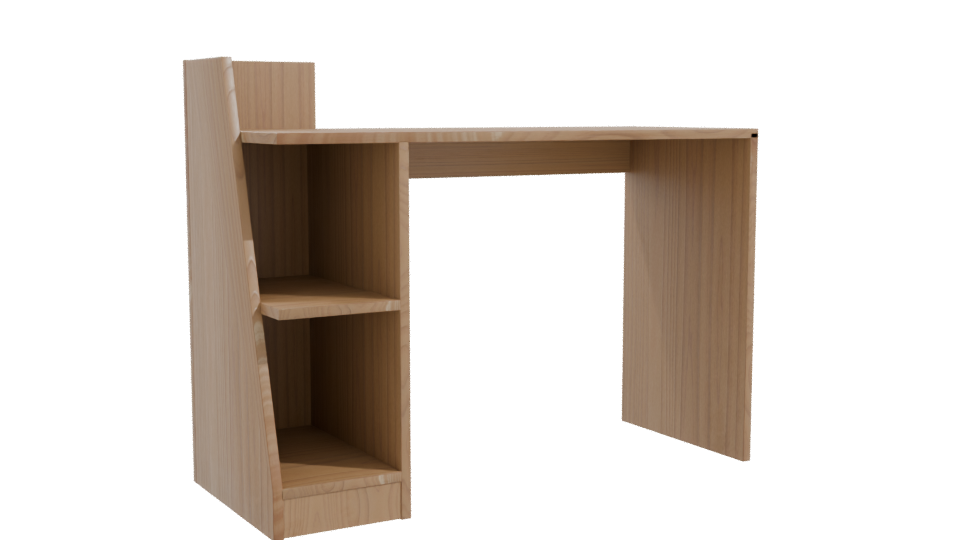 Modern Desk with Shelves 3D - Professional 3D Model Render 10