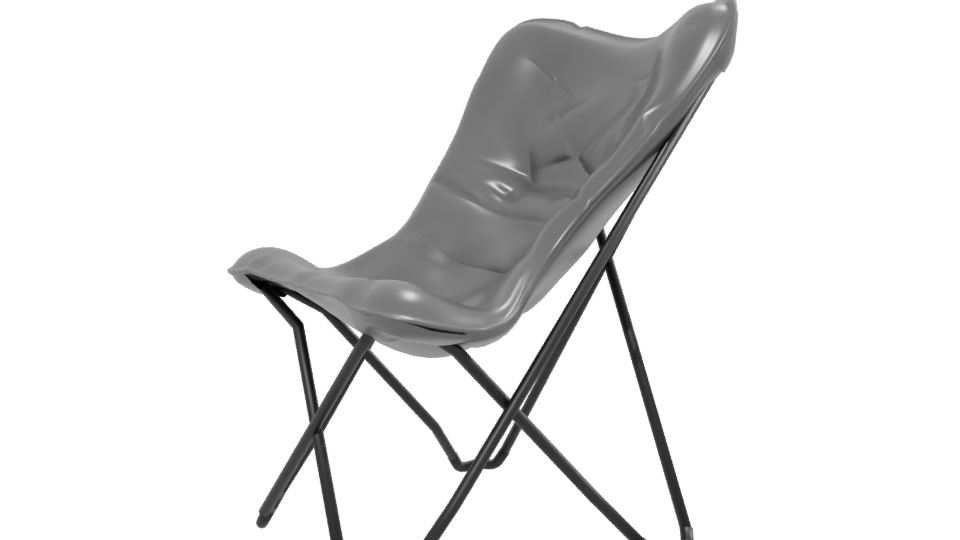 Stylish Folding Lounge Chair 3D - Professional 3D Model Render 13