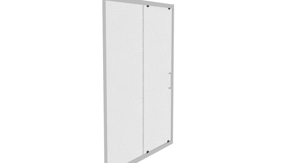 Premium Sliding Shower Door 3D - Professional 3D Model Render 9