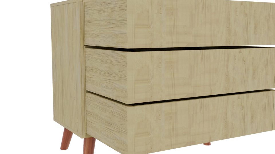 Stylish Modern Storage Cabinet 3D Model - Professional 3D Model Render 4