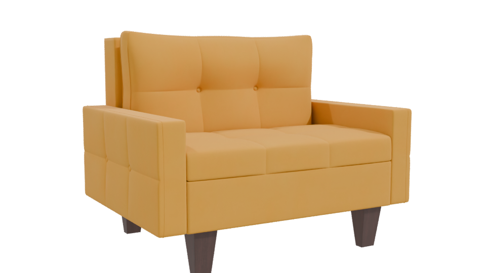 Stylish Yellow Sofa 3D Model - Professional 3D Model Render 10