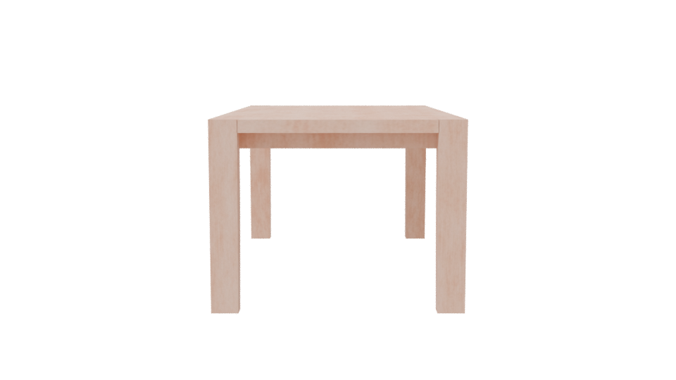 Elegant Wooden Dining Table 3D - Professional 3D Model Render 2