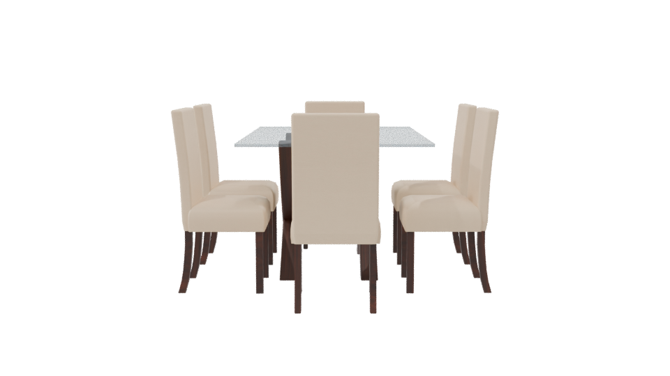 Elegant Modern Dining Table Set - Professional 3D Model Render 8