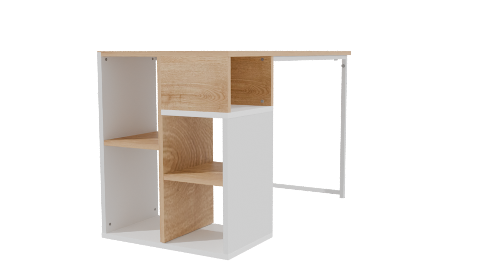 Minimalist Desk with Drawers 3D - Professional 3D Model Render 3