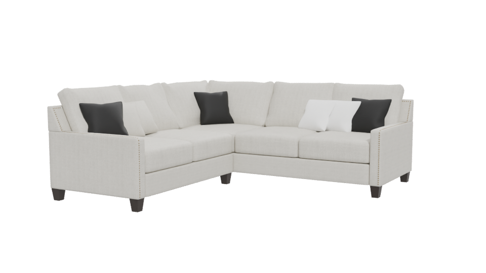 Stylish L-Shaped Sofa 3D - Professional 3D Model Render 12