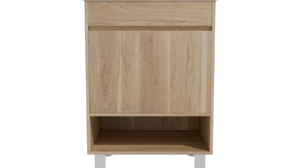 Contemporary Wooden Storage Cabinet 3D Model - Professional 3D Model Render 11