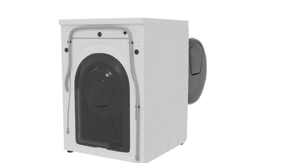 Modern Washing Machine 3D Model - Professional 3D Model Render 6