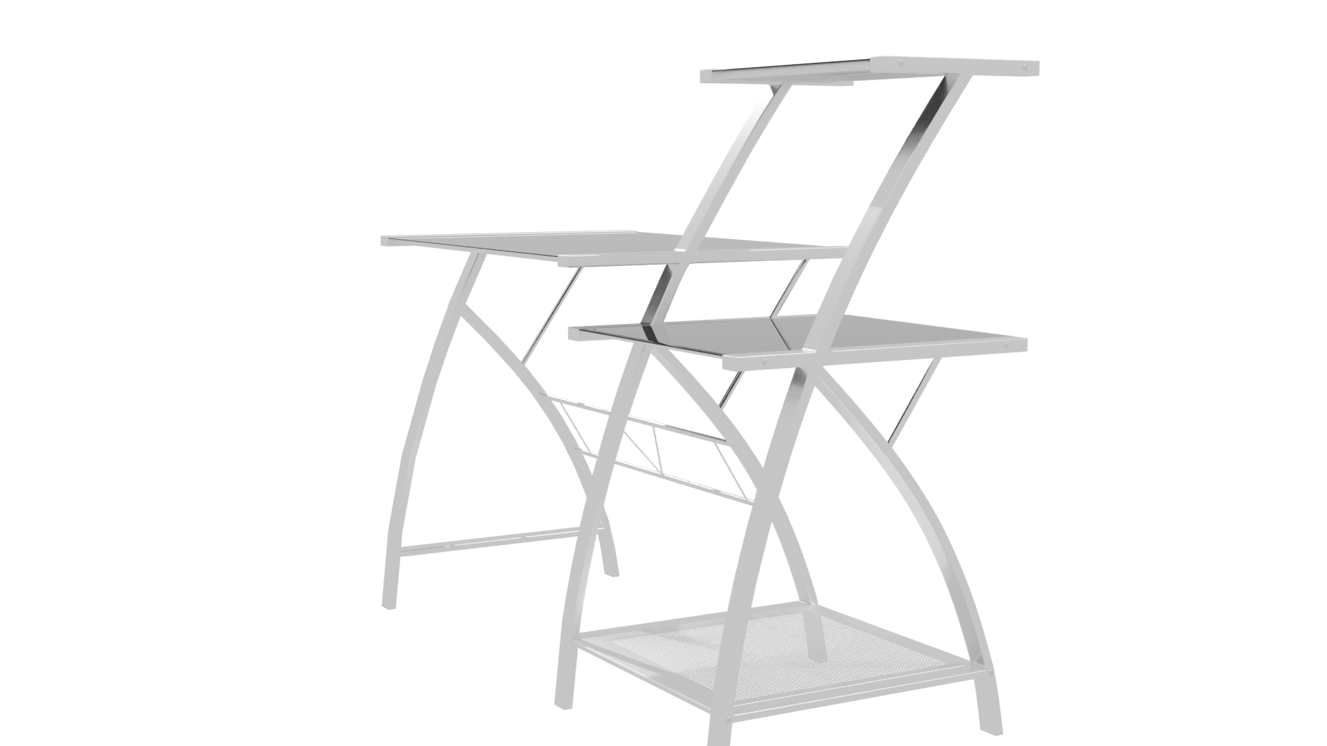 Stylish Modern Multi-Tier Table - Professional 3D Model Render 10