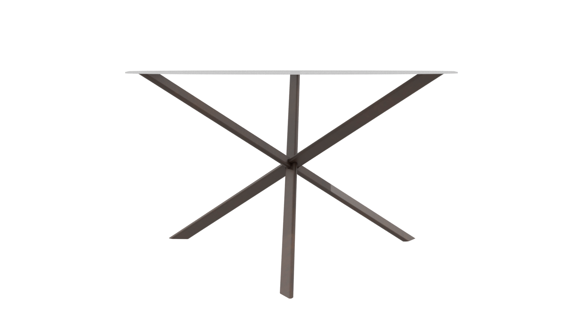 Stylish Round Glass Top Table - Professional 3D Model Render 8