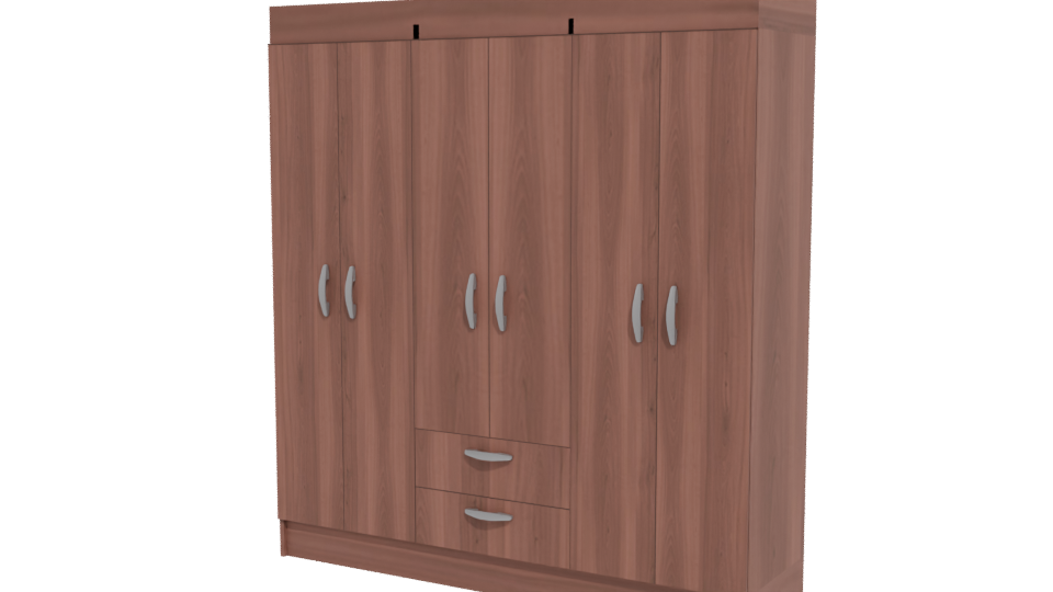 Stylish Wooden Storage Cabinet Model - Professional 3D Model Render 12