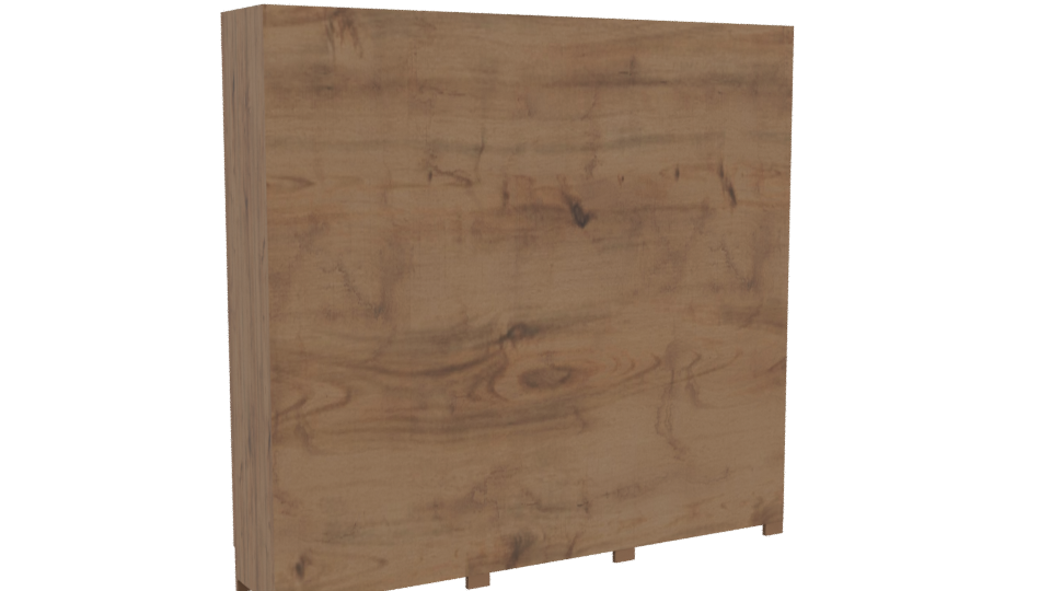 Contemporary Wooden Storage Cabinet 3D - Professional 3D Model Render 4