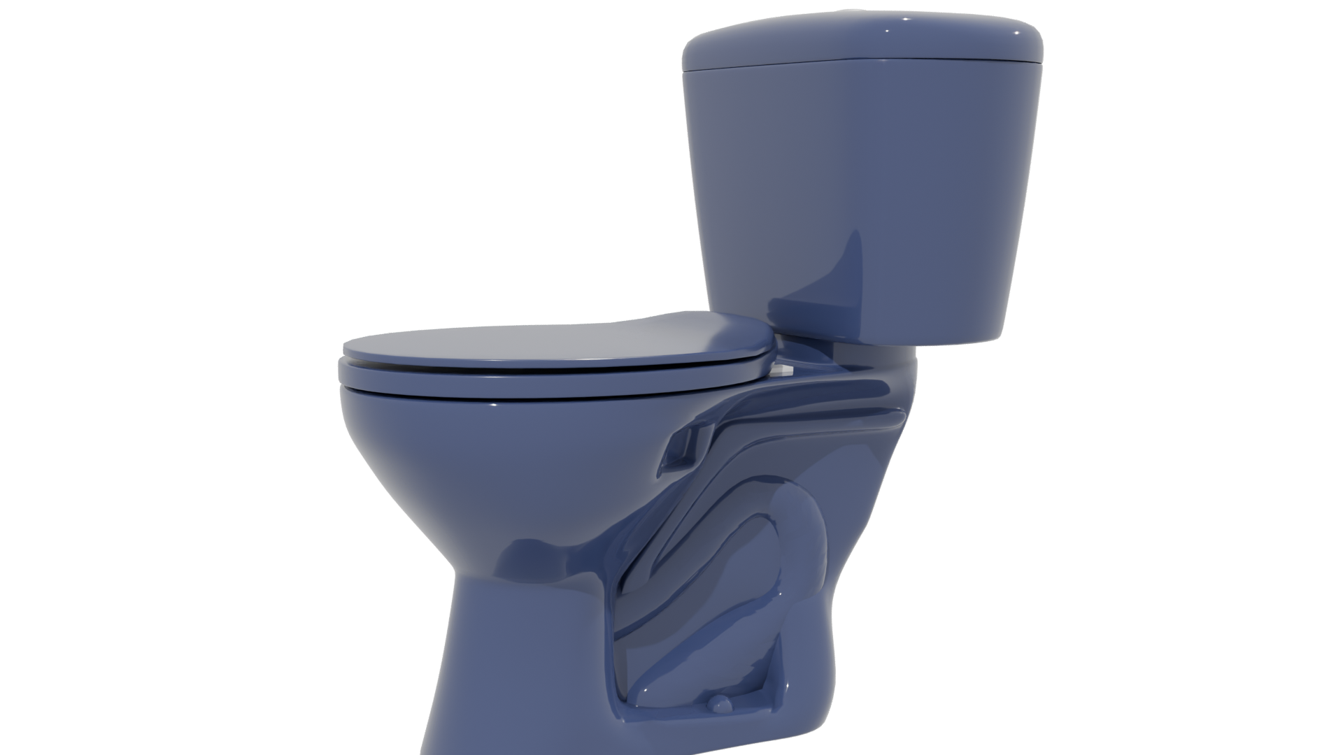 Stylish Blue Toilet Model 3D - Professional 3D Model Render 13