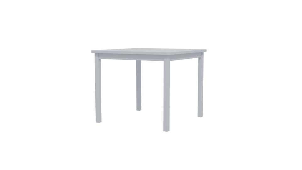 Stylish Minimalist White Table - Professional 3D Model Render 12