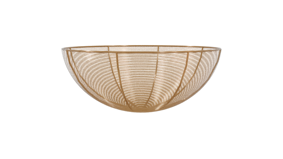 Elegant Wire Fruit Bowl 3D Model - Professional 3D Model Render 4