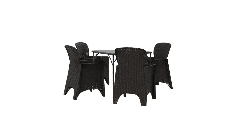 Outdoor Dining Table Set 3D - Professional 3D Model Render 7
