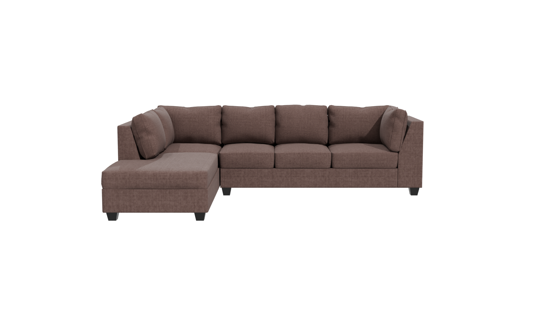 Contemporary L-Shaped Fabric Sofa 3D Model - Professional 3D Model Render 11