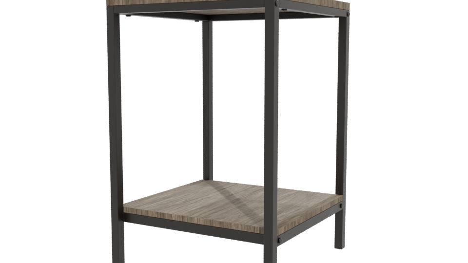 Minimalist Wooden Shelf Model - Professional 3D Model Render 12