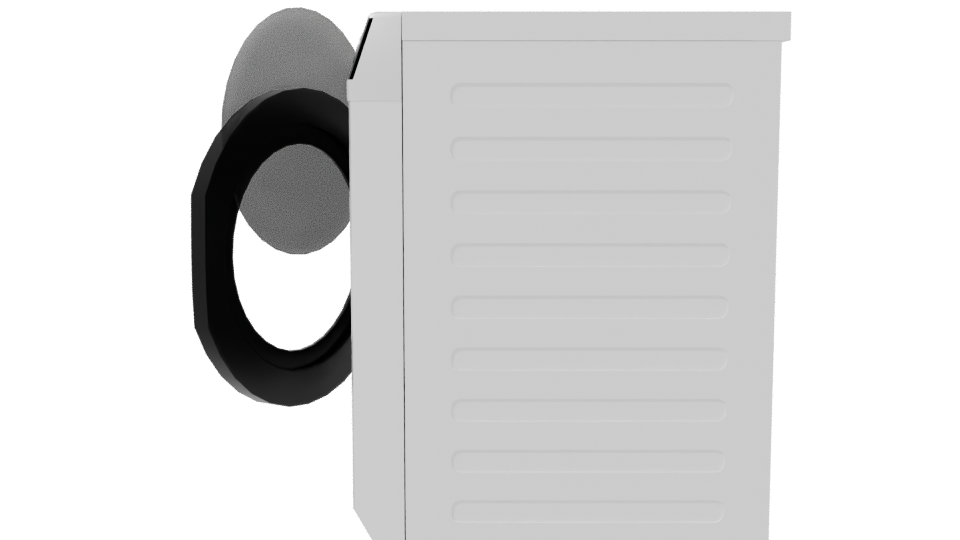 Stylish Front-Loading Dryer 3D Model - Professional 3D Model Render 2