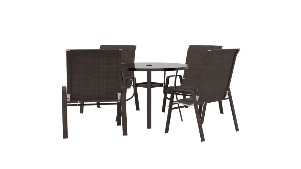Stylish Outdoor Dining Set 3D - Professional 3D Model Render 2