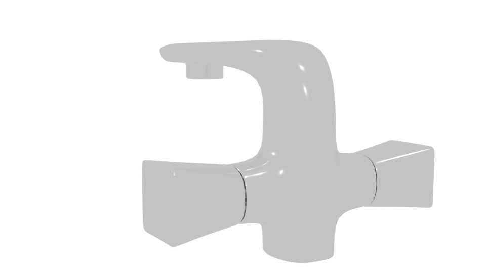 Stylish Modern Bathroom Faucet 3D Model - Professional 3D Model Render 4