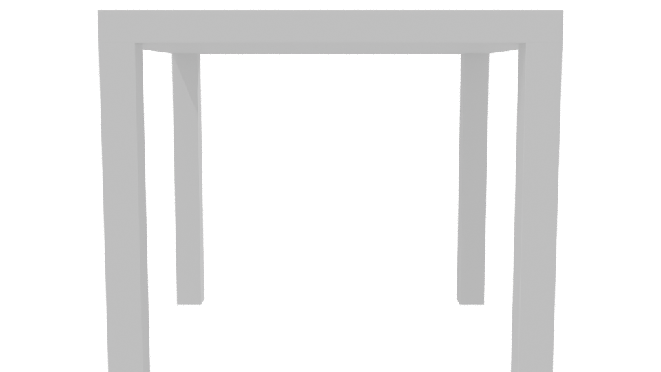 Sleek Minimalist White Dining Table 3D Model - Professional 3D Model Render 8