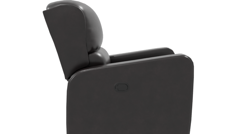 Stylish Black Leather Armchair 3D - Professional 3D Model Render 8